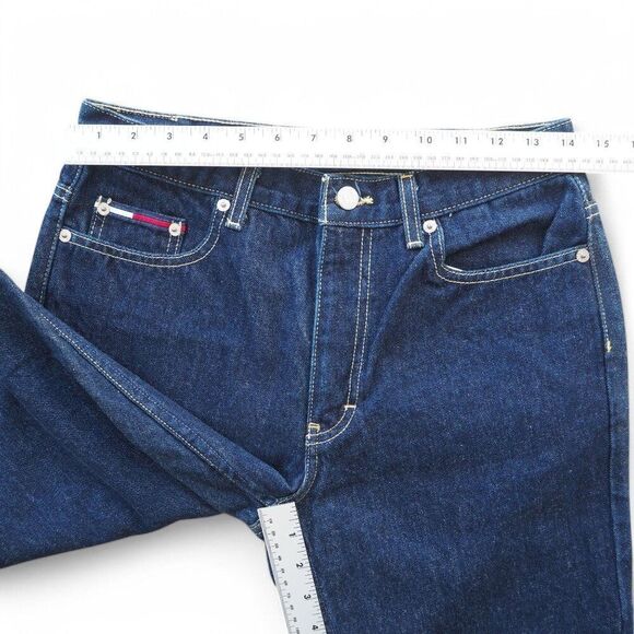 Tommy Jeans Vintage Y2K Straight Leg 5 Pocket Dark Wash Jeans Junior 5 - Picture 9 of 13